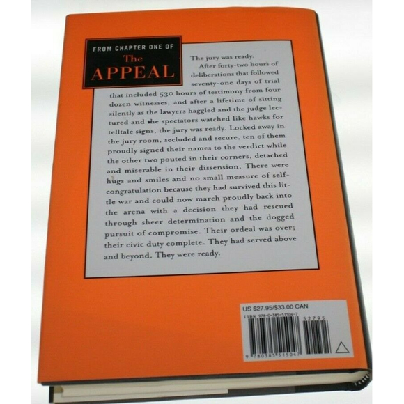 John Grisham The Appeal First Edition Hardcover Dust 2008 Like New - Picture 4 of 4